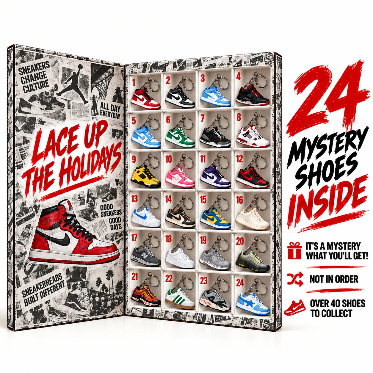 Sneakerhead Advent Calendar: 24 Mini Shoe Collectibles 👟