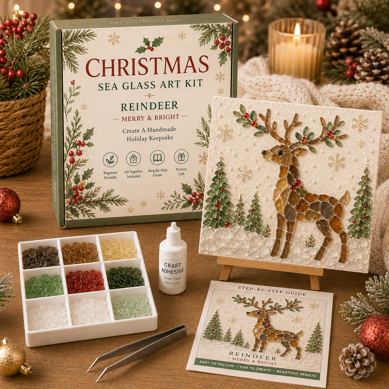 🎄Christmas Sea Glass Art Kit Collection ✨
