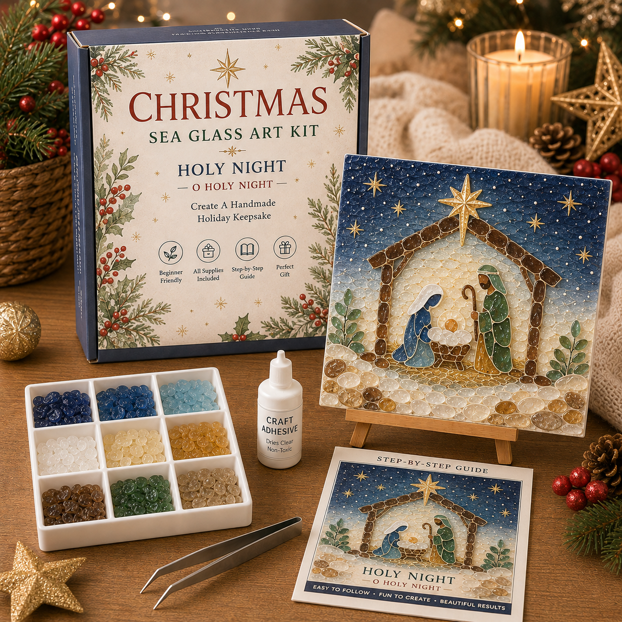 🎄Christmas Sea Glass Art Kit Collection ✨