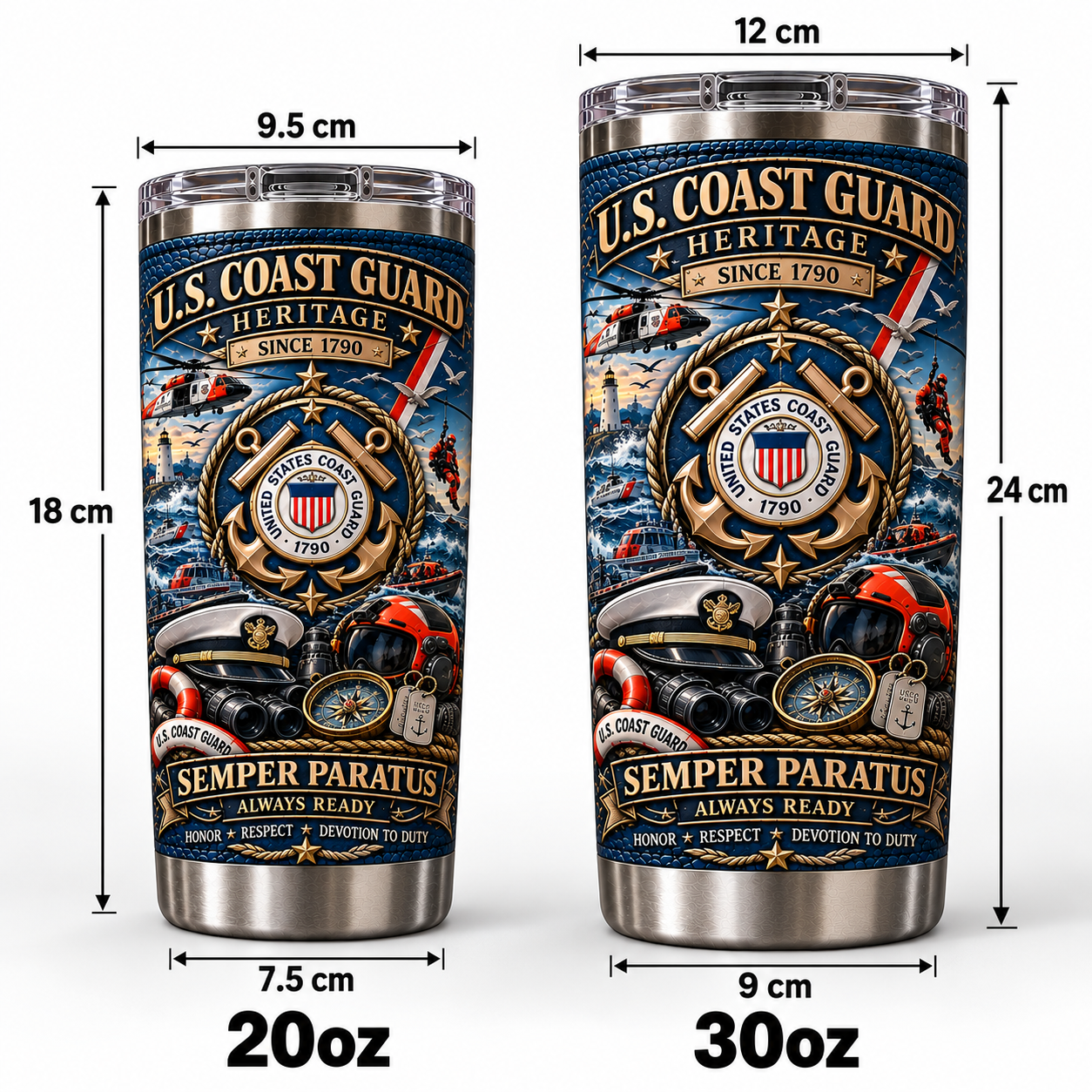 🔥 Limited-Time Offer — U.S. Coast Guard Heritage “Semper Paratus” Insulated Travel Tumbler