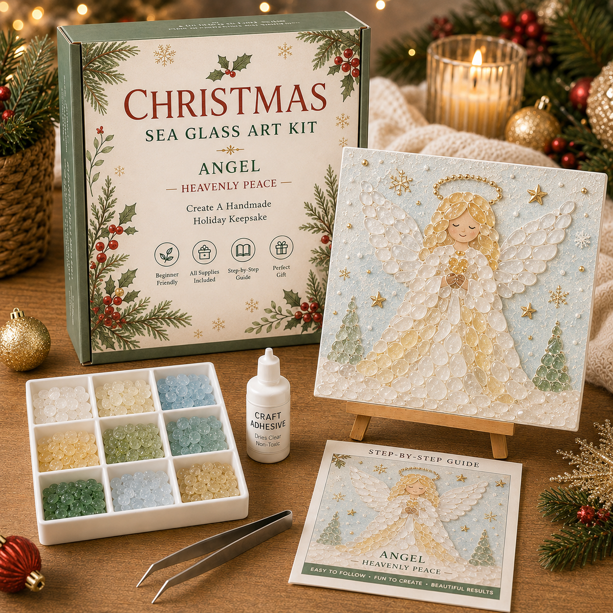 🎄Christmas Sea Glass Art Kit Collection ✨