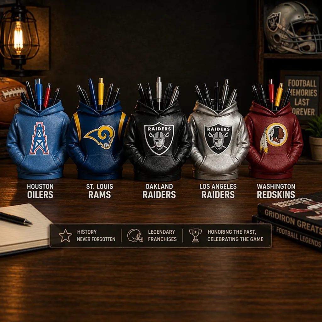 3D Printed Football Hoodie Pen Holder | Team Desk Organizer - MySpotifyGlass
