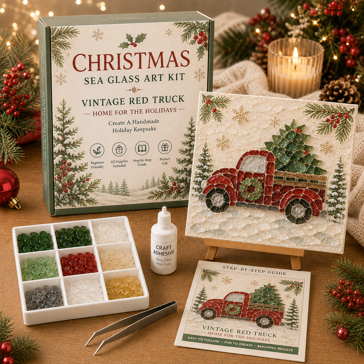 🎄Christmas Sea Glass Art Kit Collection ✨