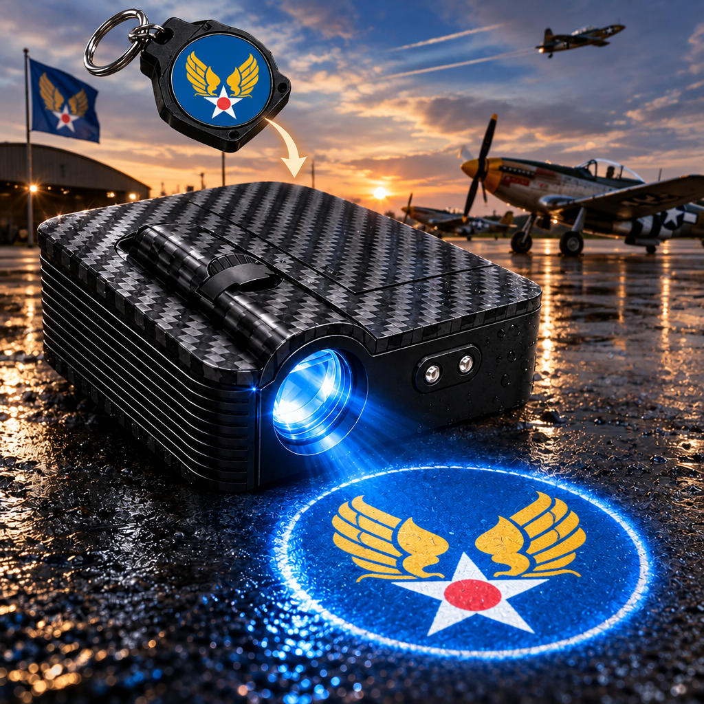 Carbon Fiber Car Door Welcome Light, HD Logo Projection Ghost Shadow Lamp, Universal Wireless Magnetic LED Courtesy Light for Car Door
