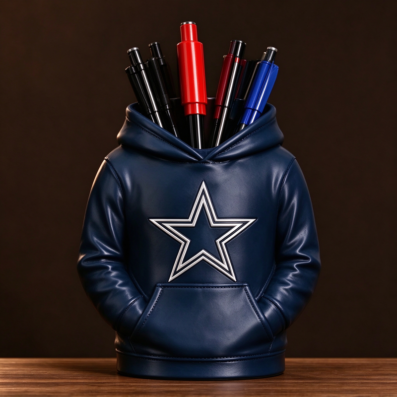 3D Printed Football Hoodie Pen Holder | Team Desk Organizer - MySpotifyGlass