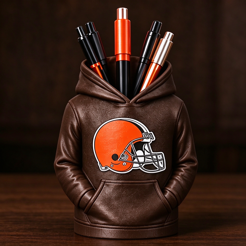 3D Printed Football Hoodie Pen Holder | Team Desk Organizer - MySpotifyGlass