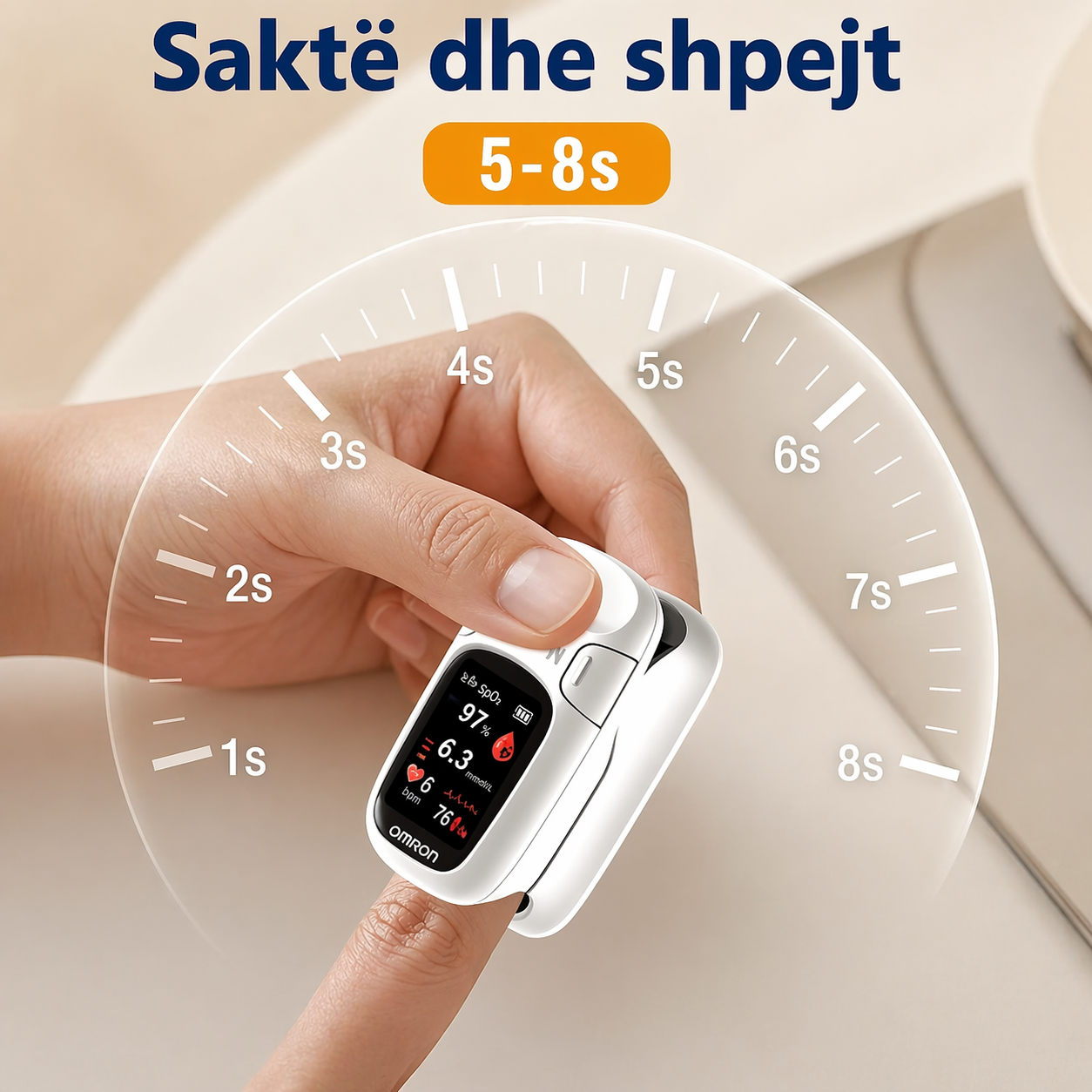 Omron™ 2026 Matës i ri inteligjent i glukozës në gjak 11-në-1 jo-invaziv – Nuk nevojiten gjilpëra, matje e glukozës në gjak pa dhimbje