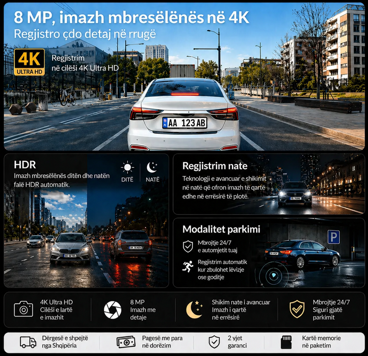 Garmin G980 (Modeli më i ri 2026): Kamera inteligjente 360° me kontroll me zë, 4K dhe GPS