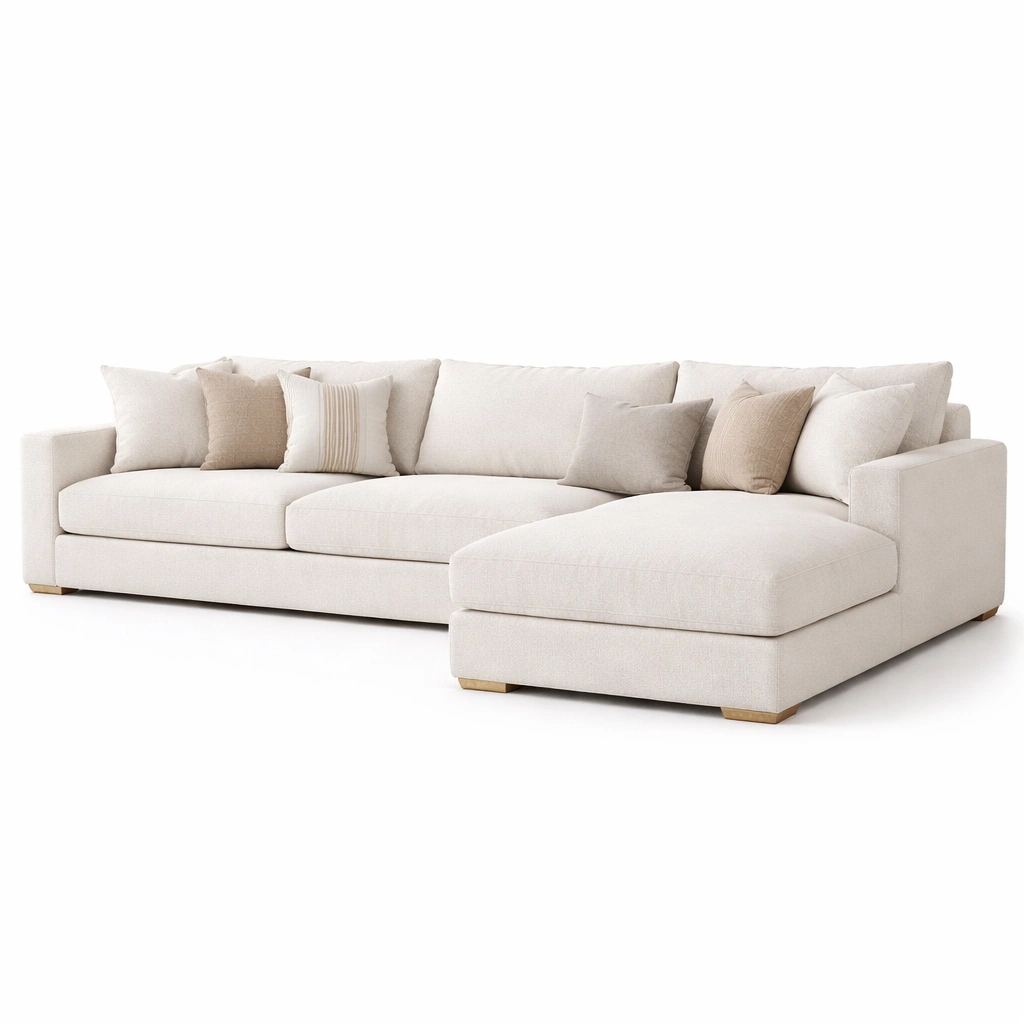 Canap dangle crme avec mridienne-nestarao