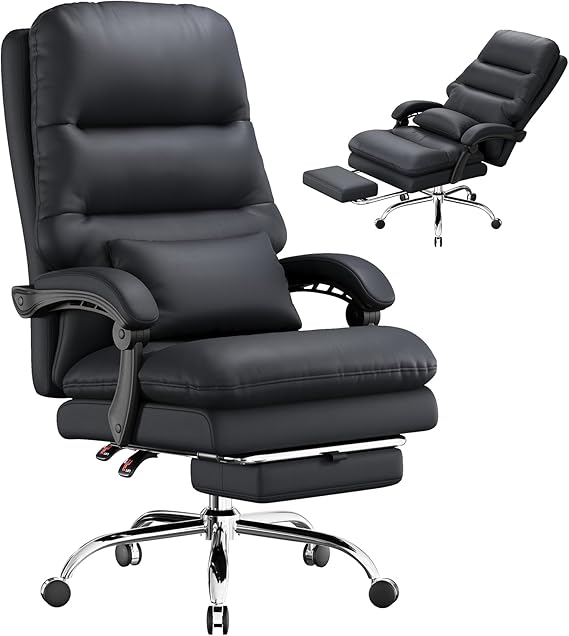 Silla de oficina, silla de escritorio para personas grandes y altas, silla de oficina ergonómica