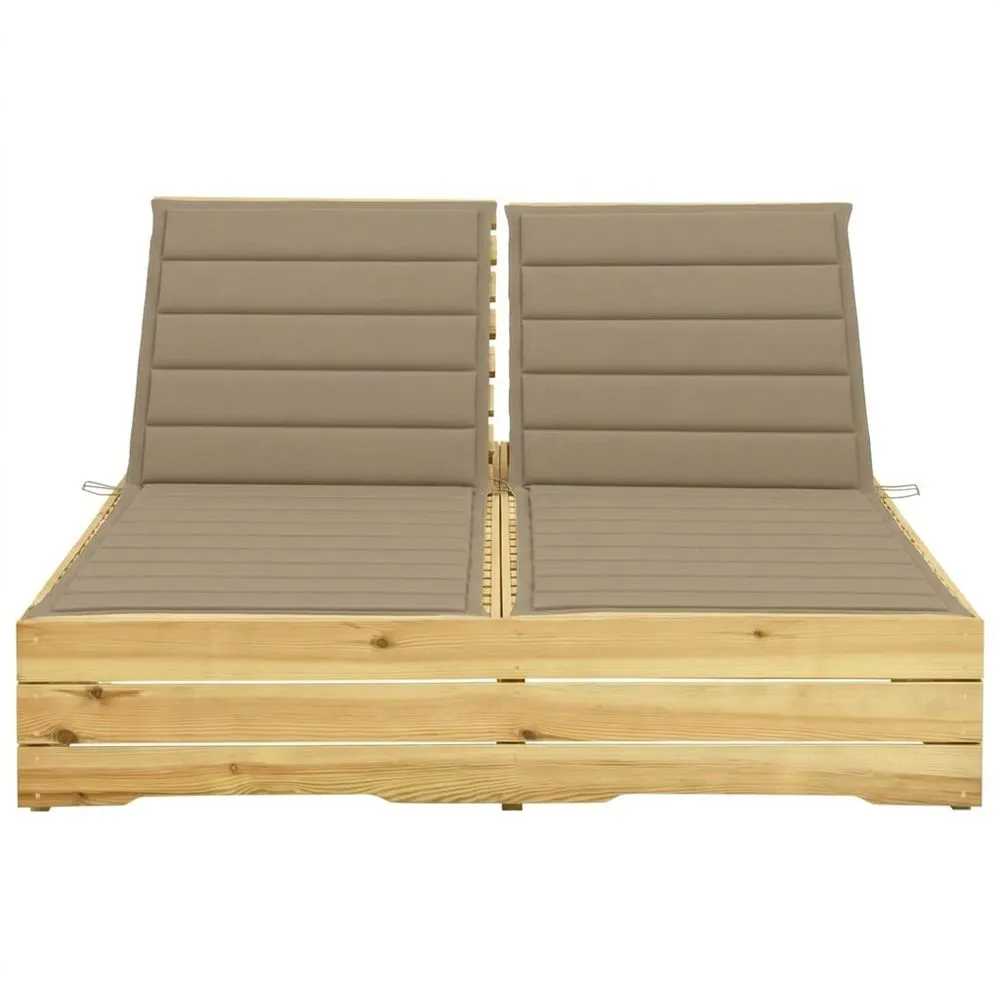 Tumbona Doble con Cojines para Jardín o Terraza-Villanestchic