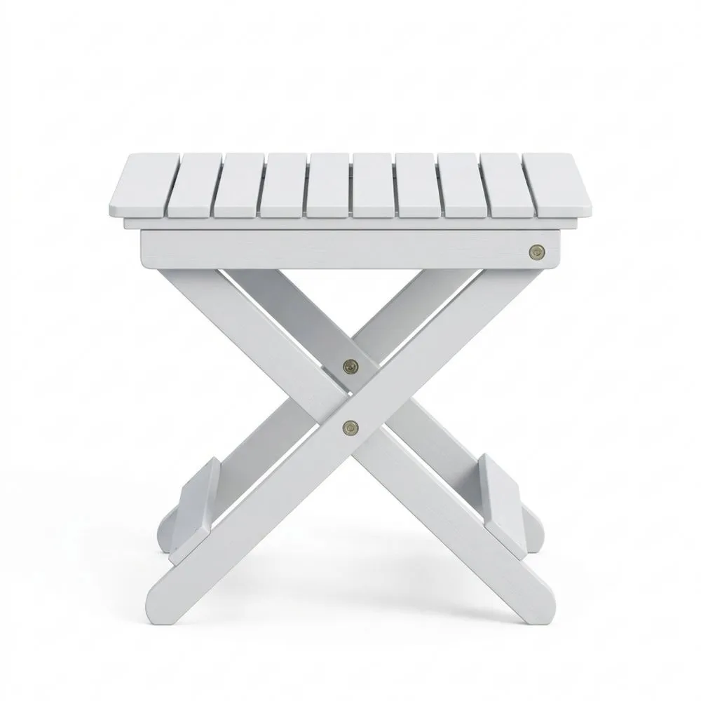 Klapptisch Holz Kiefer Weiß 46x38x44 cm(B × T × H)