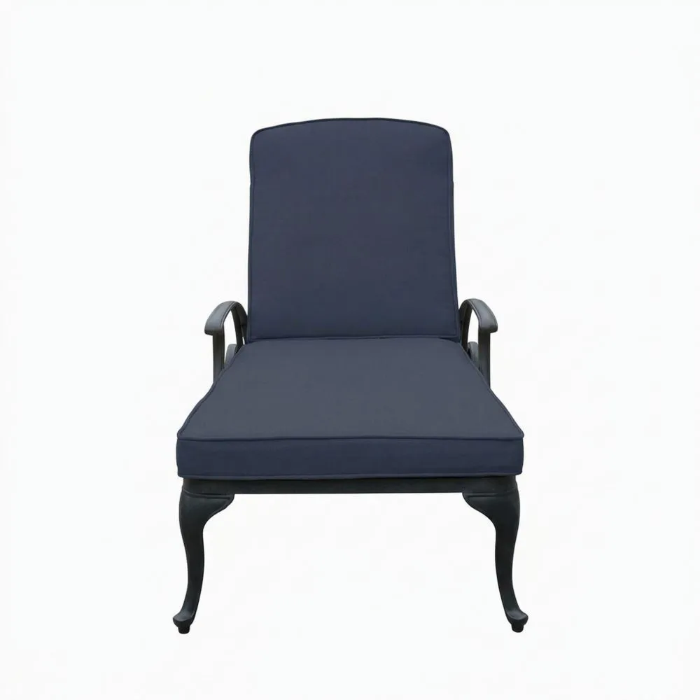 Aluminium Gartenliege Dunkelblau