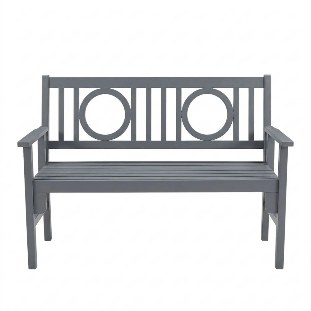 Gartenbank Holz 2-Sitzer Kiefer Grau, Länge 120 cm