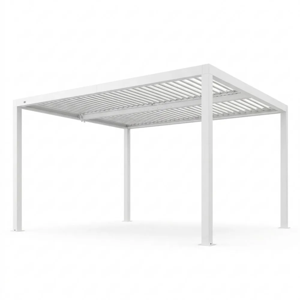 Aluminium-Pergola in Weiß, 400×300×250 cm (L×B×H)