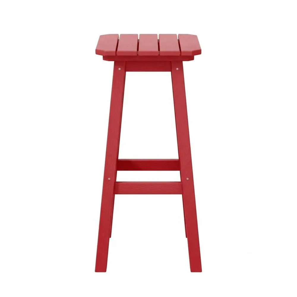 Holz Barhocker 75cm Höhe Rot