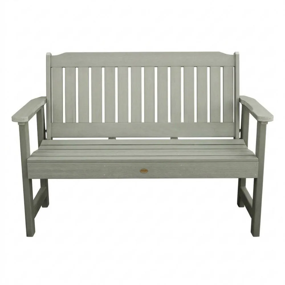 Akazienholzbank für den Außenbereich Grau, Länge 130 cm