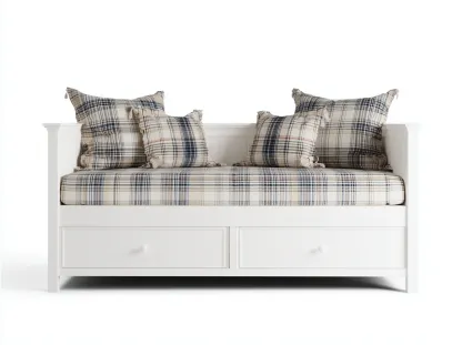 Sofa z funkcją spania-drewno-tkanina-212x98x86 cm-biały-beżowy-klasyczny-Mivaloft