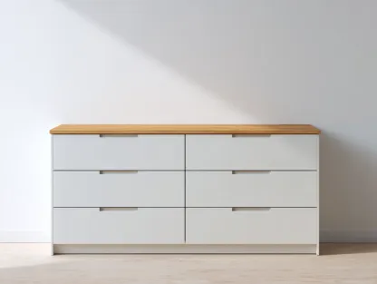 Komody-drewno-MDF-140x40x75 cm-biały-naturalne drewno-styl nowoczesny-Mivaloft