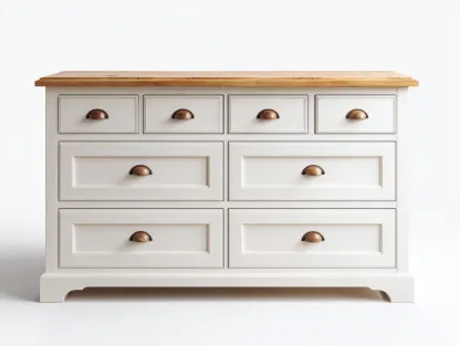 Komody-drewno-MDF-132x45x84 cm-biały-naturalne drewno-styl klasyczny-Mivaloft