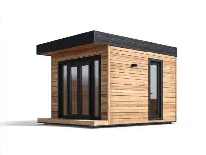 Domki gospodarcze-drewno-stal-szkło-268x212x236 cm-naturalny-czarny-nowoczesny-Mivaloft