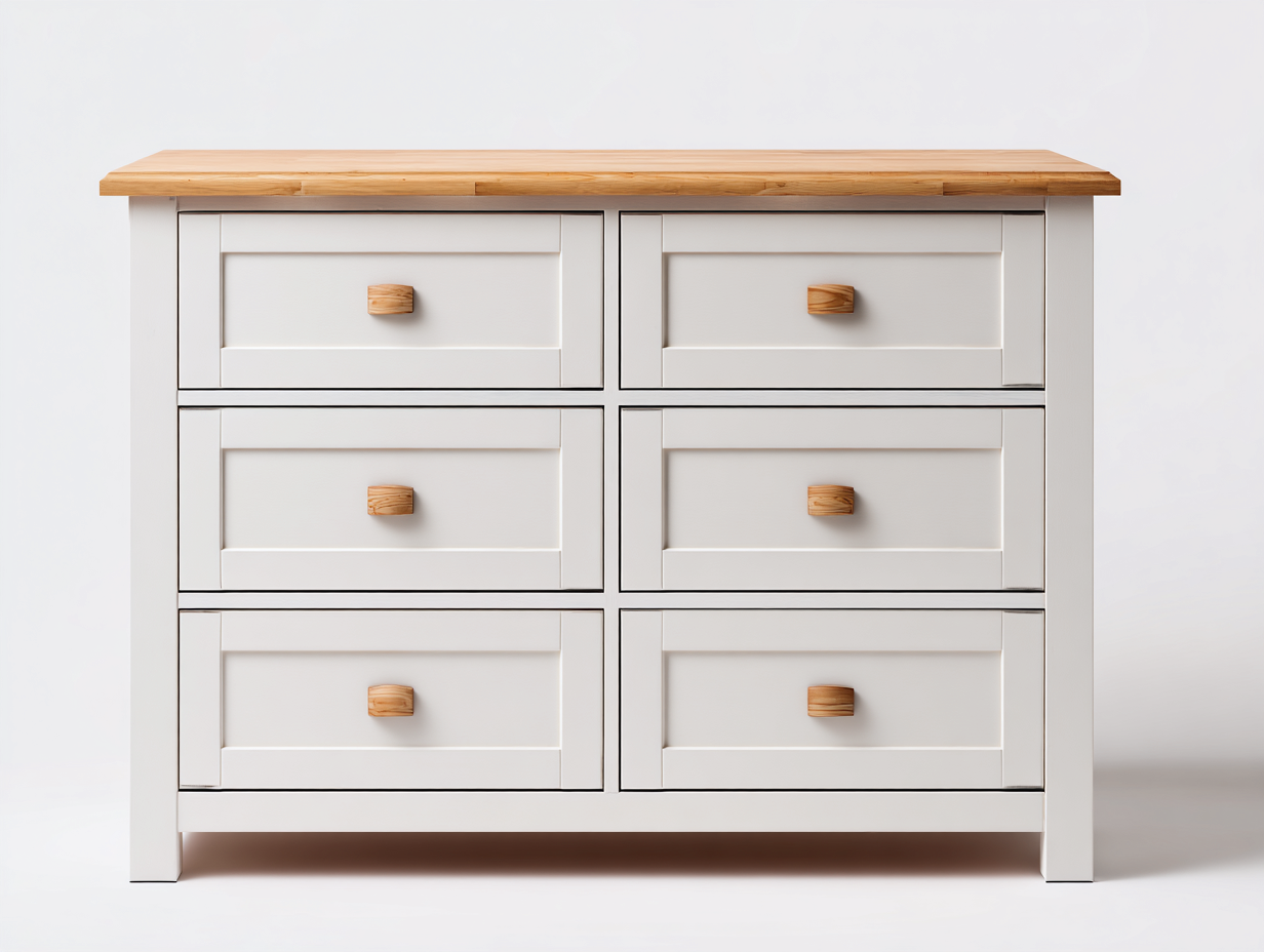 Komody-drewno-MDF-118x42x82 cm-biały-naturalne drewno-styl skandynawski-Mivaloft