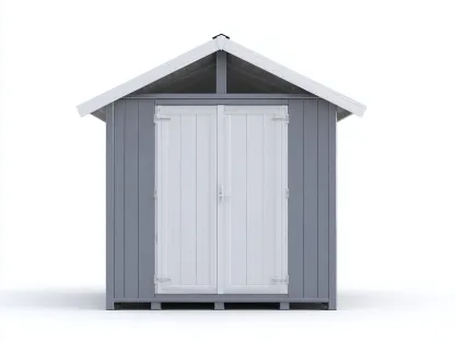 Domki gospodarcze - tworzywo sztuczne - 186x128x214 cm - szary-biały - nowoczesny styl-Mivaloft