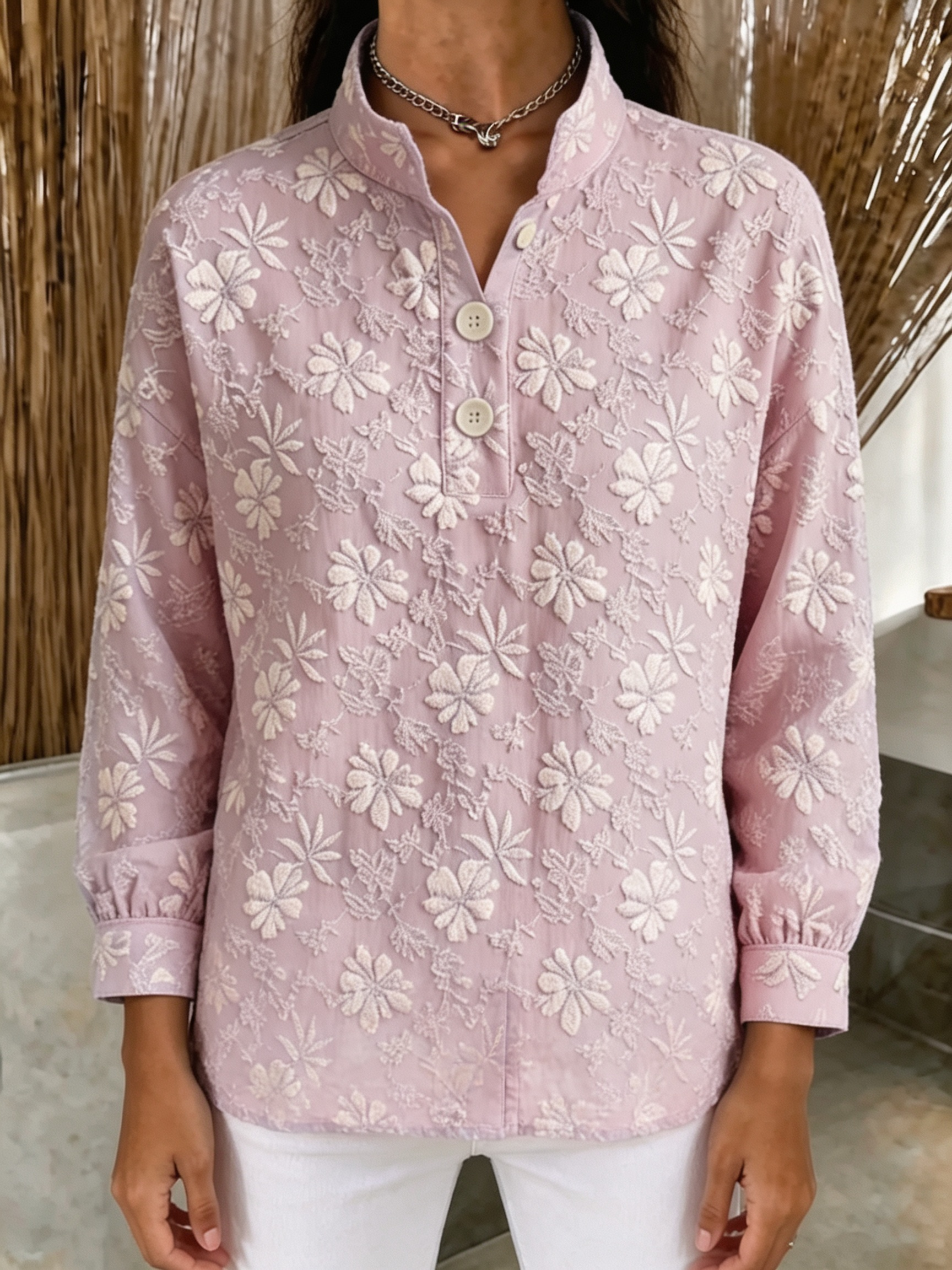  Women 🌸 Embroidered Floral Blouse