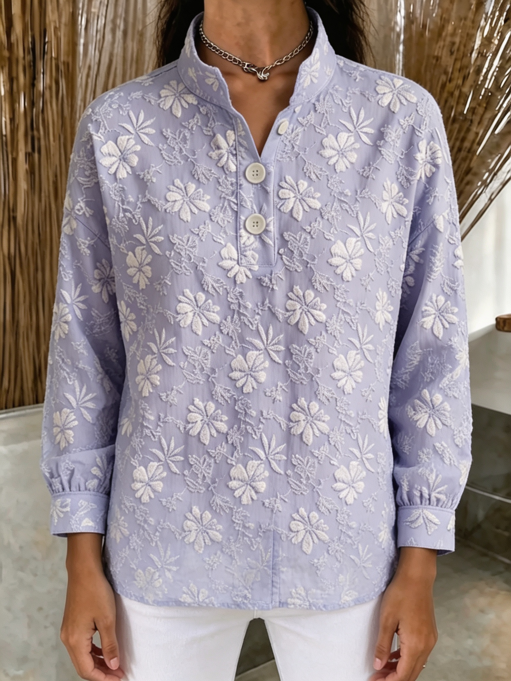  Women 🌸 Embroidered Floral Blouse