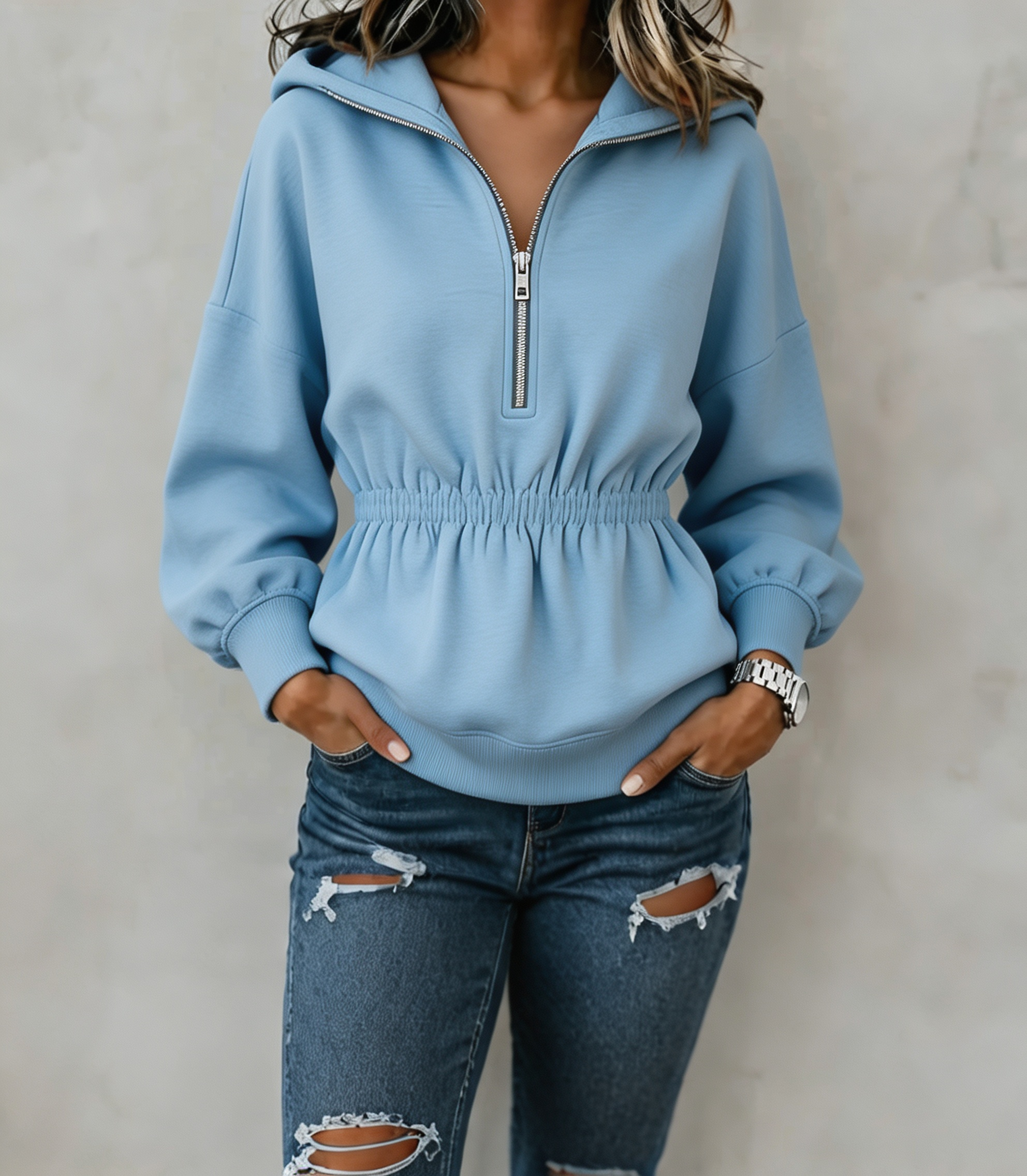 Women Effortless Half-Zip Pullover