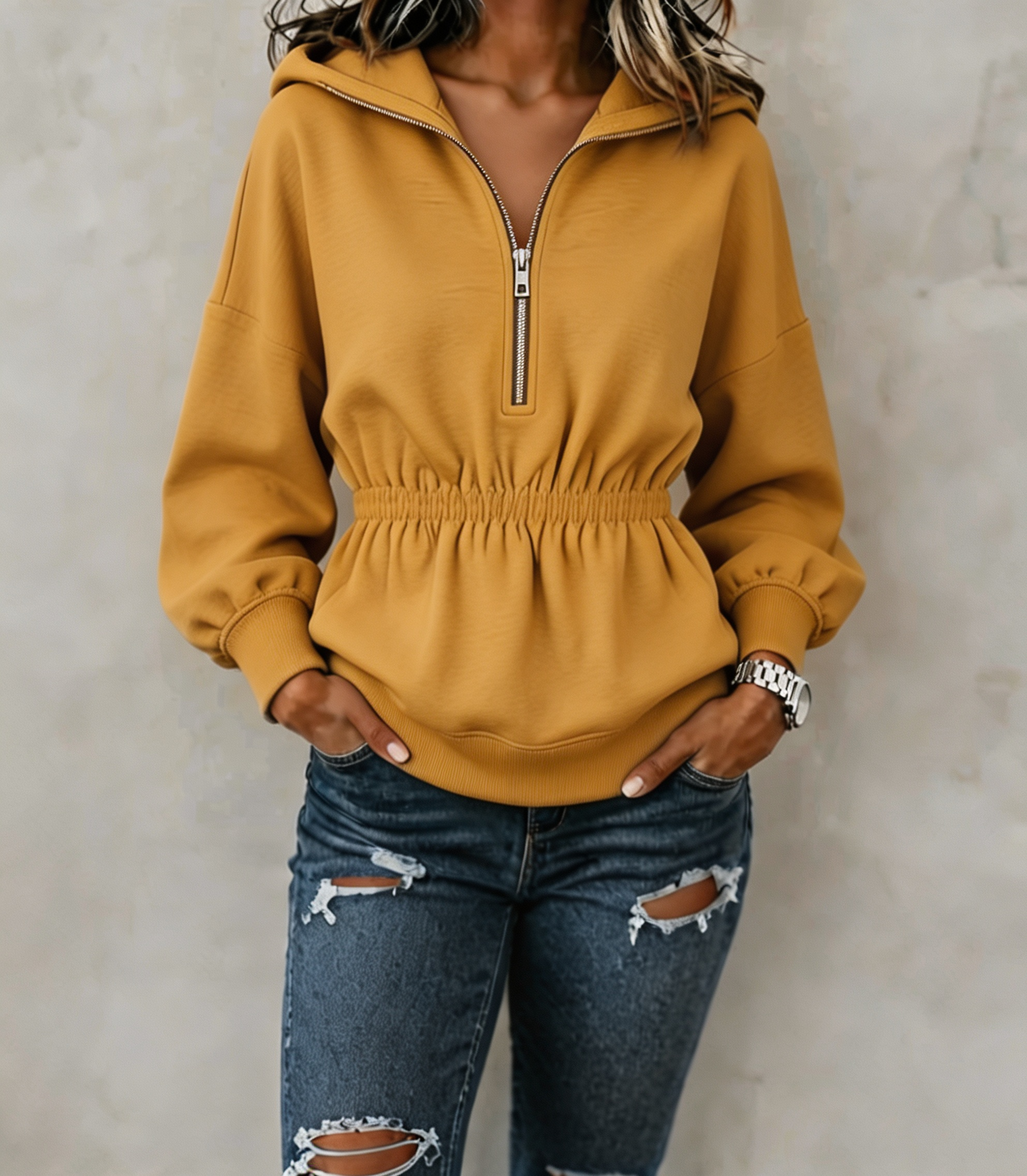 Women Effortless Half-Zip Pullover