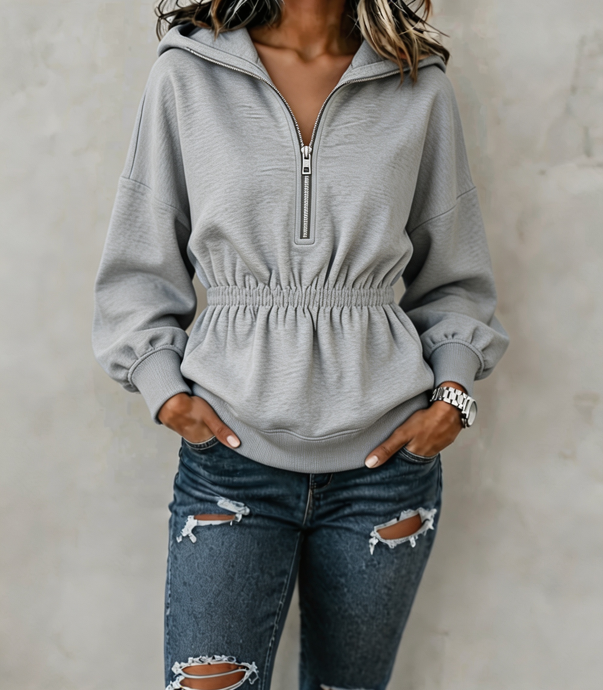 Women Effortless Half-Zip Pullover