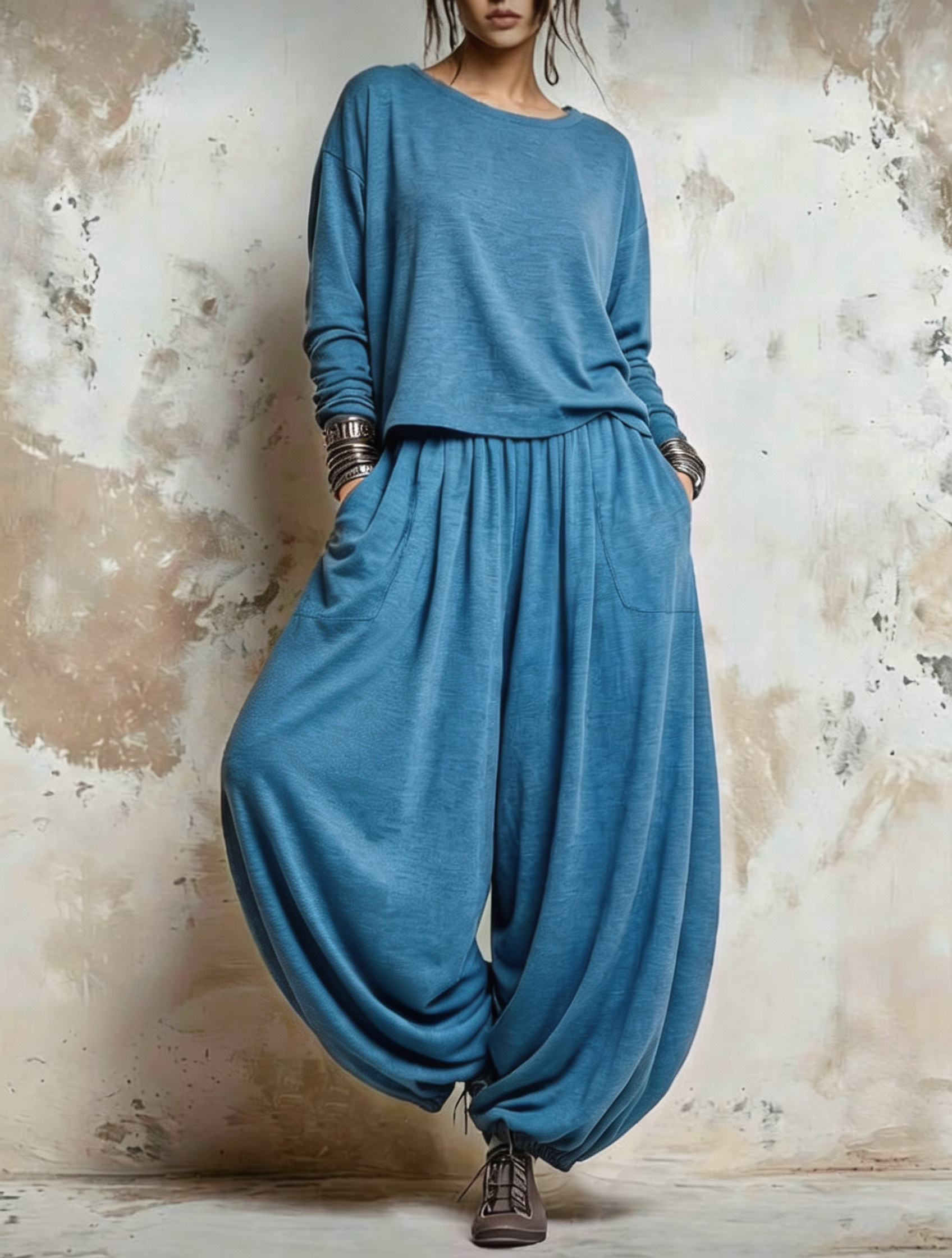 Women Effortless Half-Zip Knit Tunic