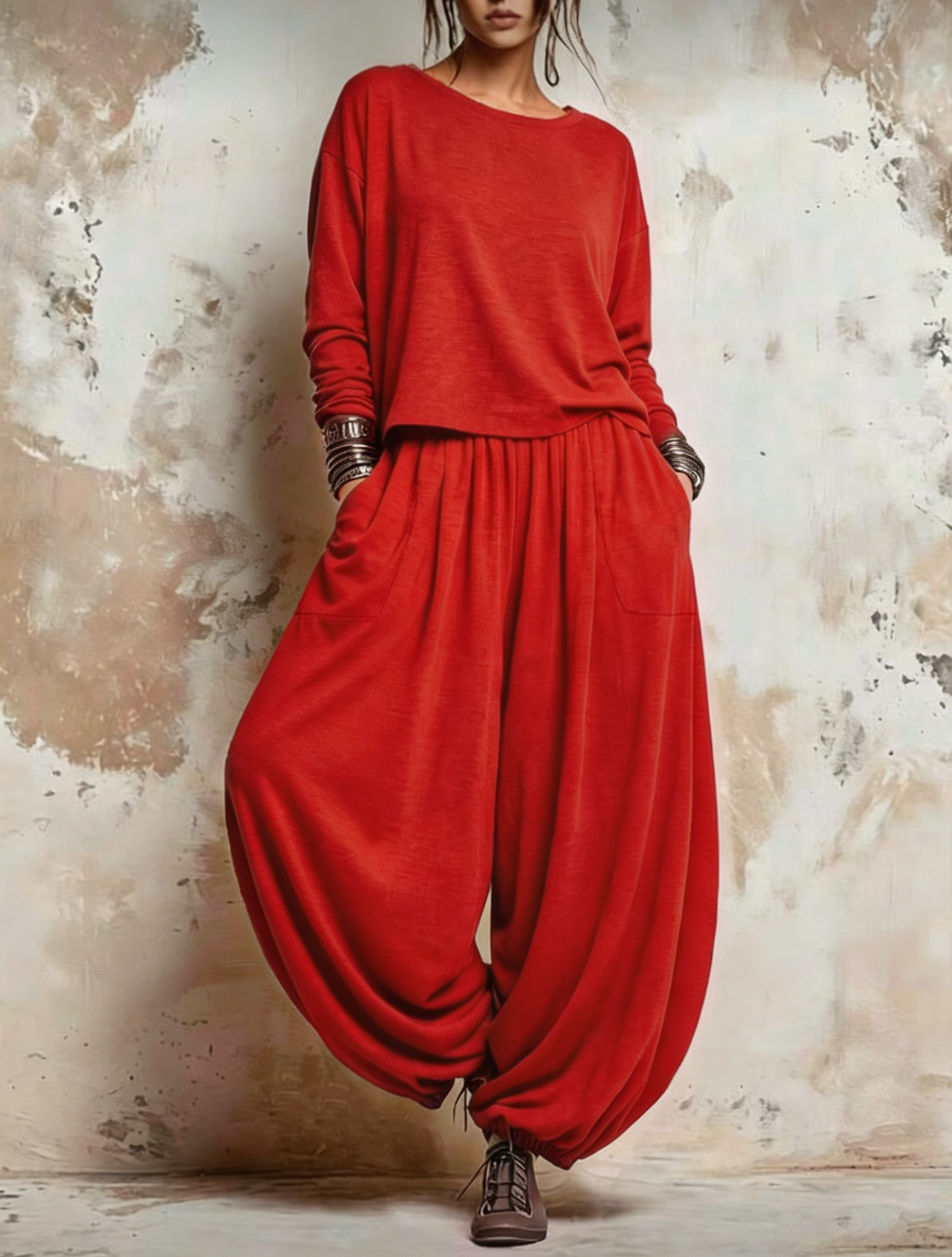 Women Effortless Half-Zip Knit Tunic