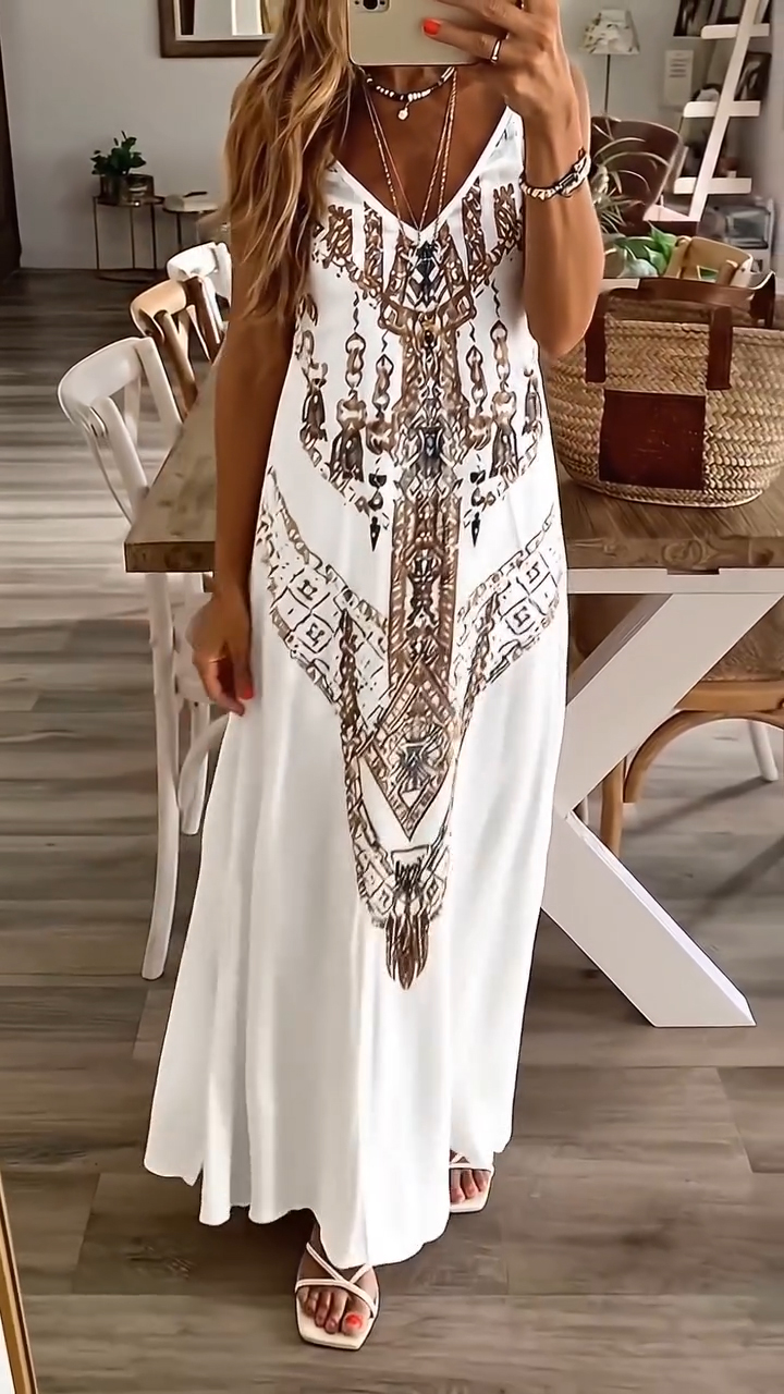 Women Vintage Ethnic Style Womens Long Dress-19