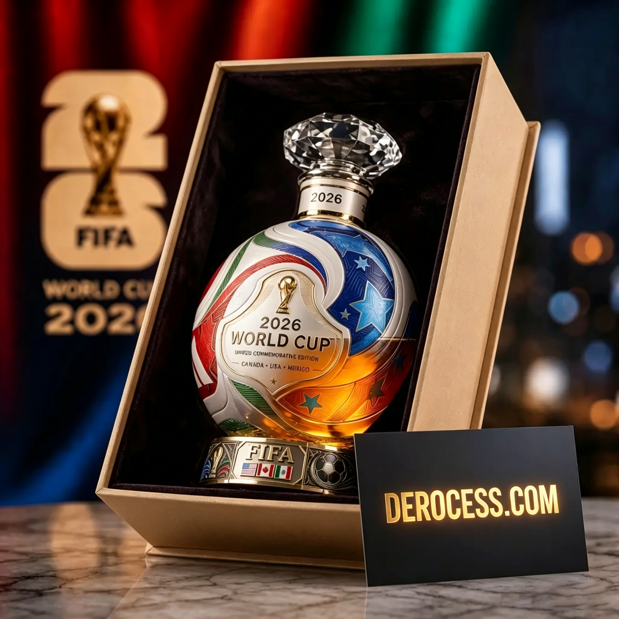 World Cup 2026 Match Ball Whiskey Bottle