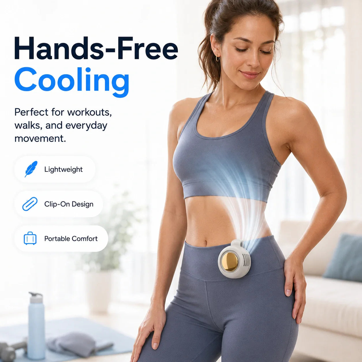 【Buy 3 Free Shipping】No-Sweat Wearable Cooling Fan | Ultralight 360° Clip-On AC to Save Your Makeup ✨