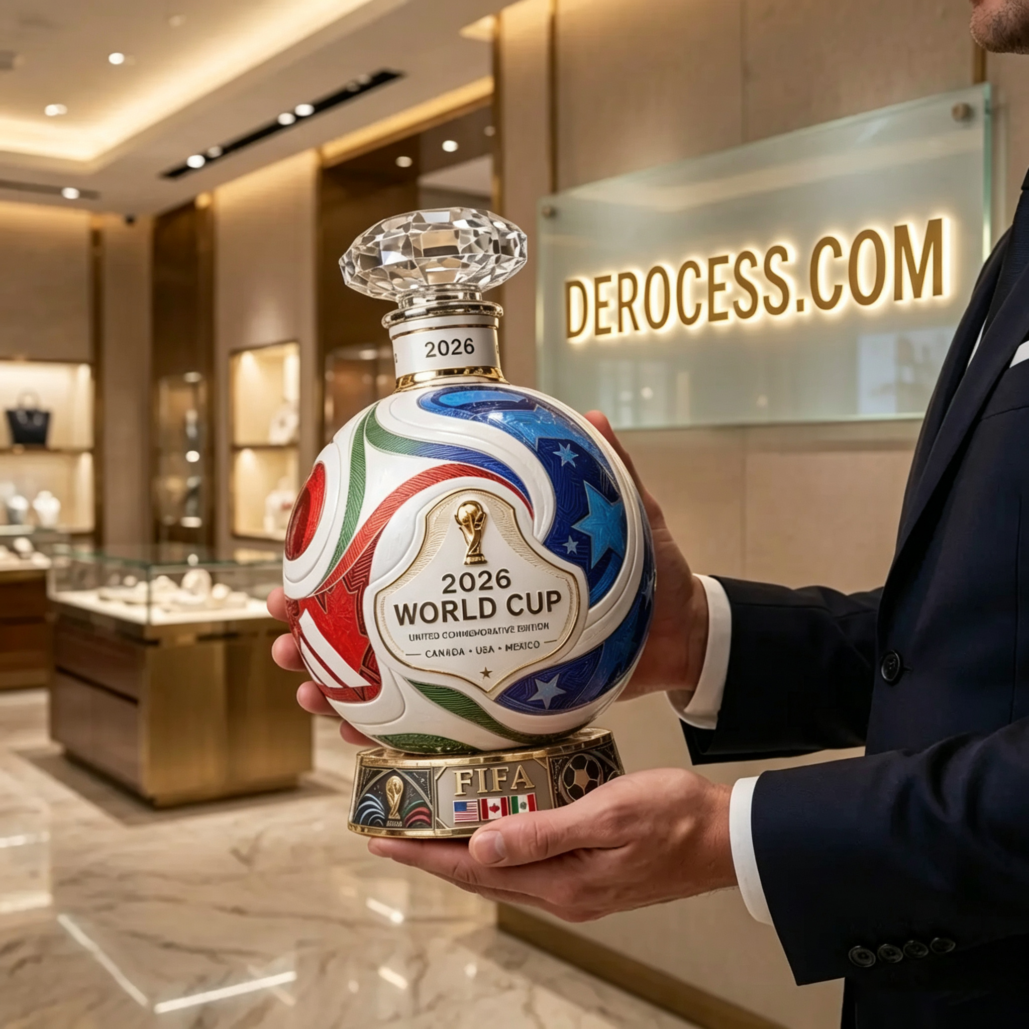 World Cup 2026 Match Ball Whiskey Bottle