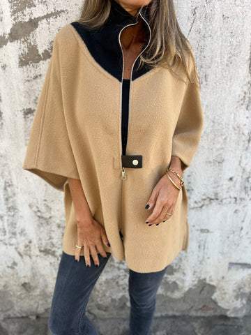 Autumn And Winter Leisure Loose Zip Stand-up Collar Jacket