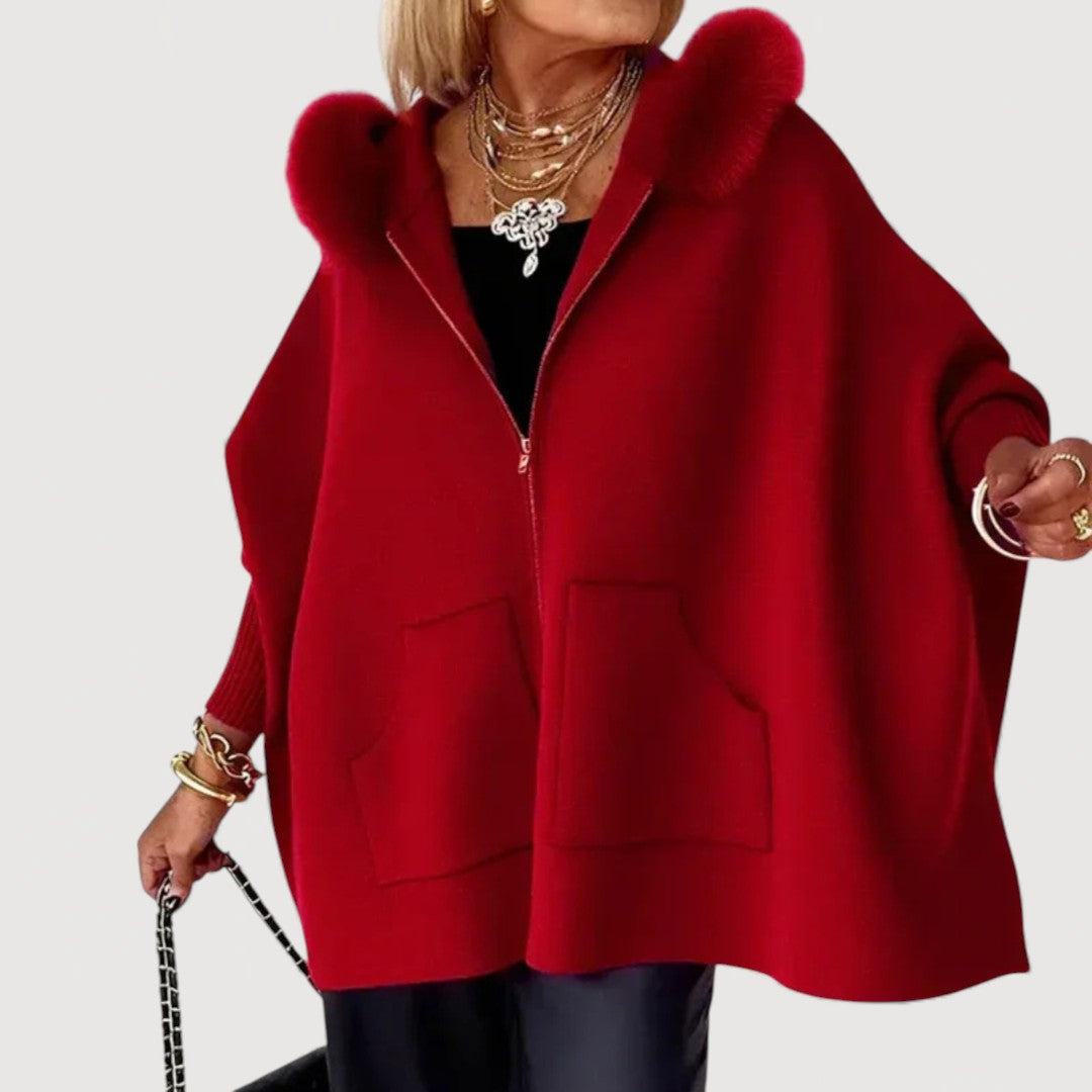 Women HOODED CAPE COAT