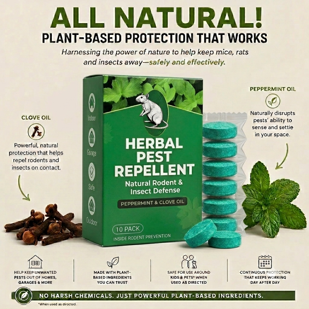 🐀 50% OFF NOW!⚡Bio-Shield🟢Rodent-Insect Repellent Tablets - 10 Pack
