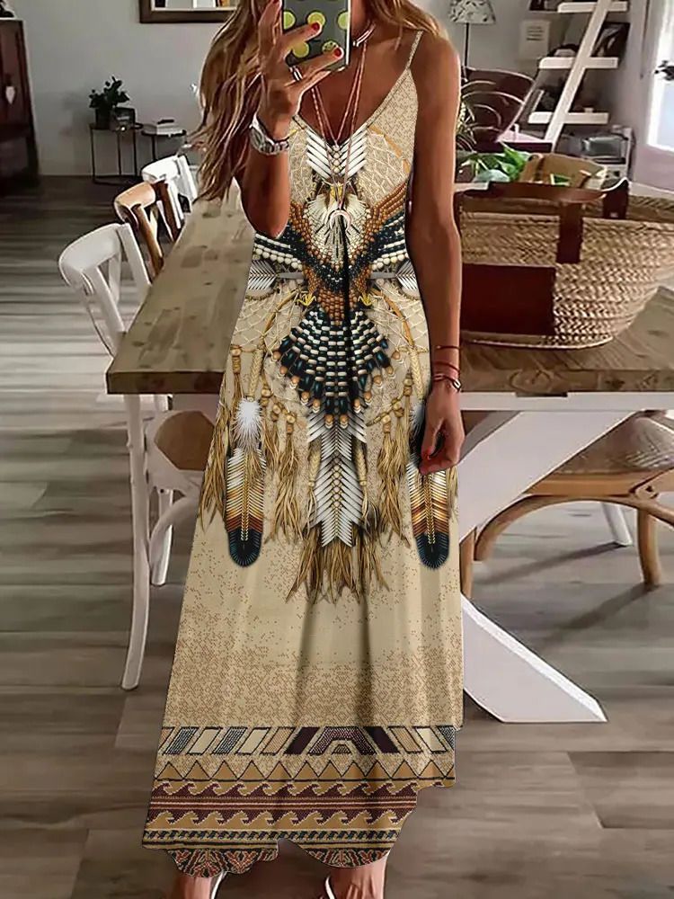 Women Vintage Ethnic Style Womens Long Dress-03