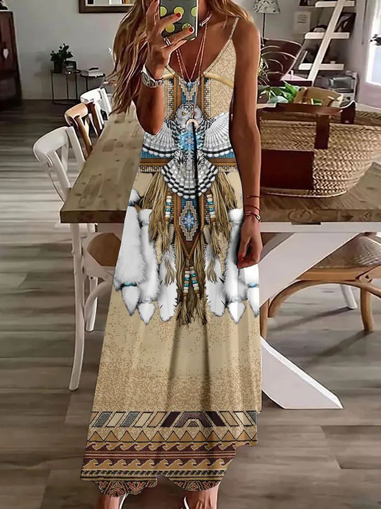 Women Vintage Ethnic Style Womens Long Dress-05