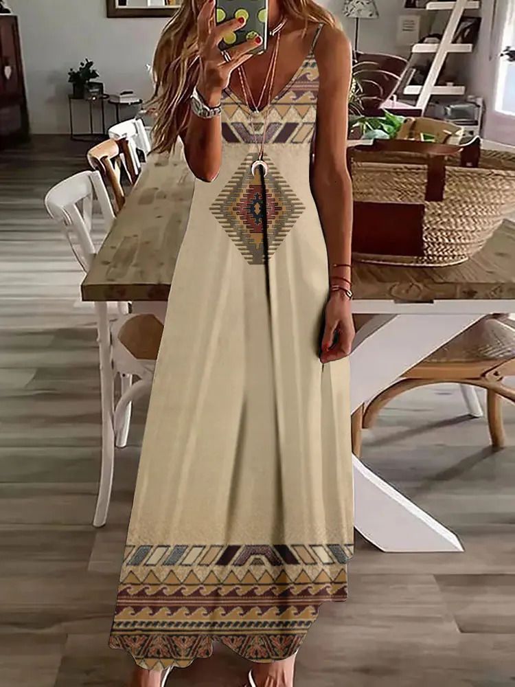 Women Vintage Ethnic Style Womens Long Dress-16