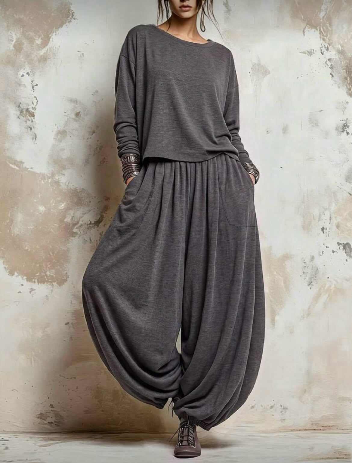 Women Effortless Half-Zip Knit Tunic
