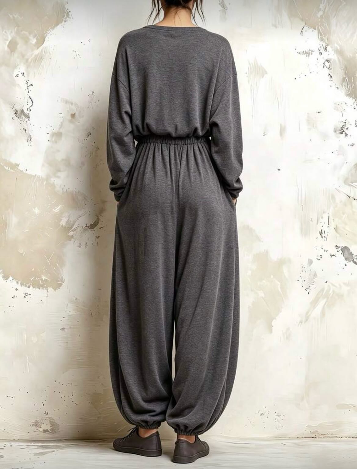 Women Effortless Half-Zip Knit Tunic