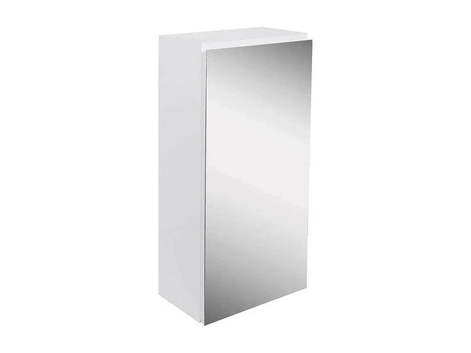 Eckiger Badezimmerschrank mit Spiegel