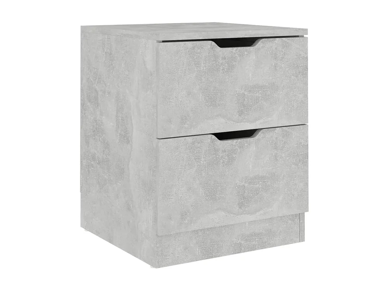 Moderner Nachttisch im 2er-Set, Hochglanz Weiß, 40x40x50 cm