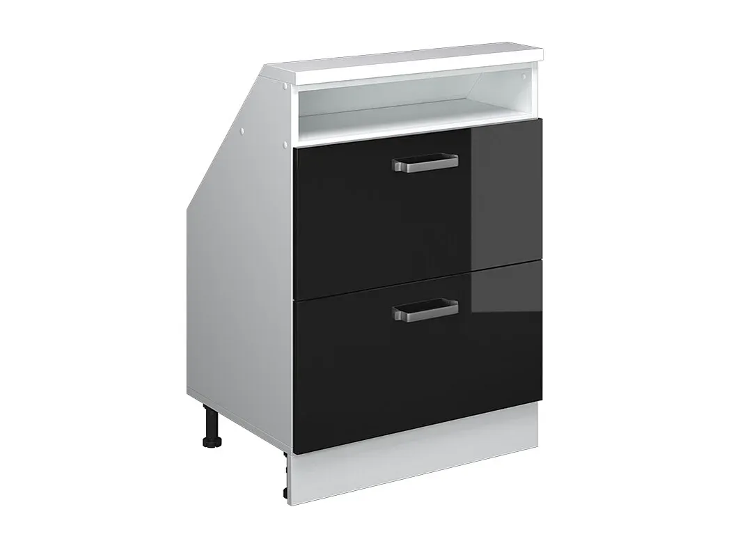 Moderner Dachschrägenschrank in Weiß Hochglanz