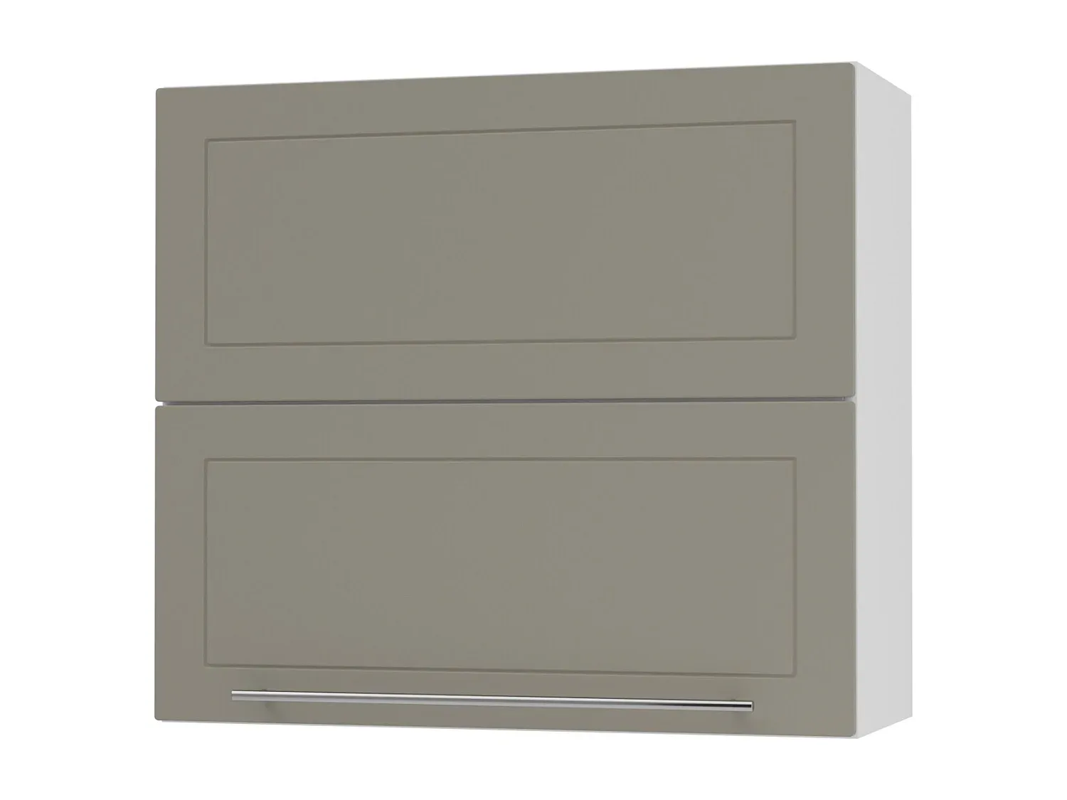 Wandküchenschrank Beige Matt / Weiß Matt 80x32,5x72 cm